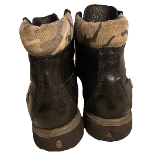 Timberland Men’s Black Scale Camoauge Combat Boots Men's Size 10.5 - Picture 5 of 12
